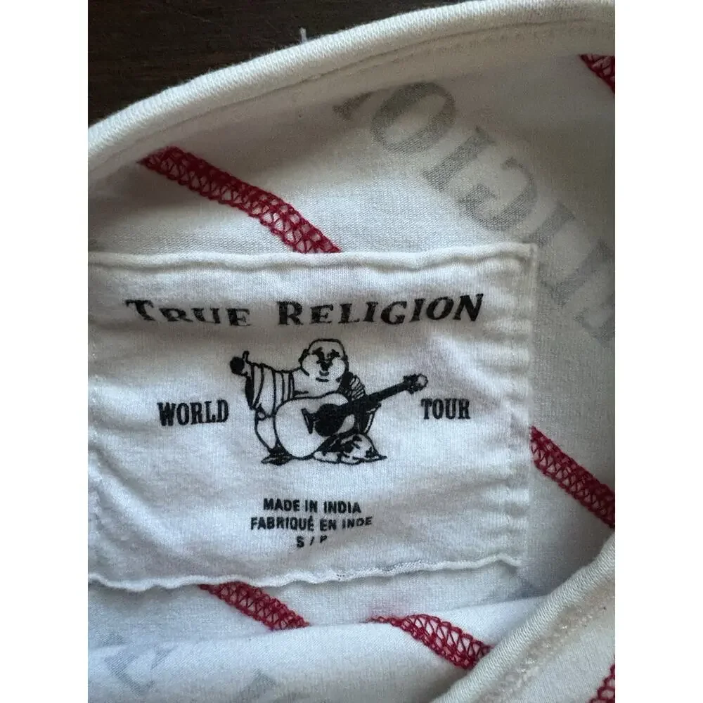 Rare Find TRUE RELIGIONMens Coverstitch AOP T-Shirt Men’s Sz Small